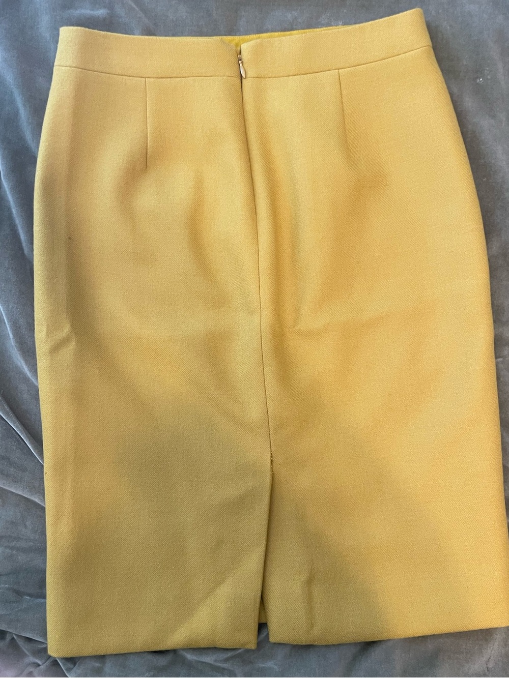 J. Crew Mustard Yellow Pencil Skirt - Picture 2 of 5